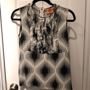 Tory Burch Sleeveless Silk Top Blouse 👀